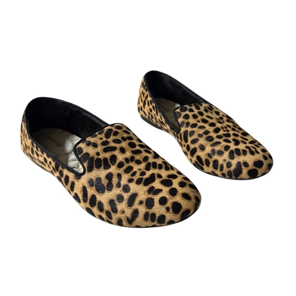 Birdies The Starling Loafers Calf Hair Cheetah Leopard Print Flats‎ size 7